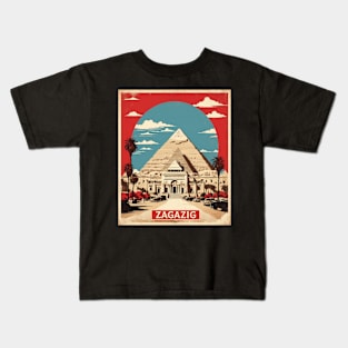 Zagazig Egypt Vintage Poster Tourism Kids T-Shirt